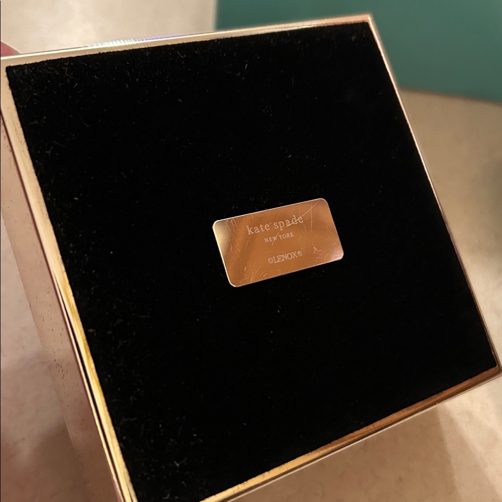 Lenox x Kate Spade New York Trinket Box Vienna Lane Silver Plate Keepsake Box - Picture 11 of 17